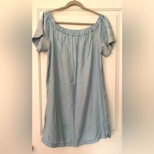 Athleta Chambray Mini Dress Cover Up Sz XL